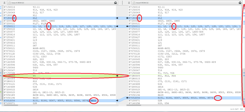 在發布程序集時，是否有快速比較物料清單BOM表以找出差異的方法？ 在發布程序集時，是否有快速比較物料清單BOM表以找出差異的方法？ 